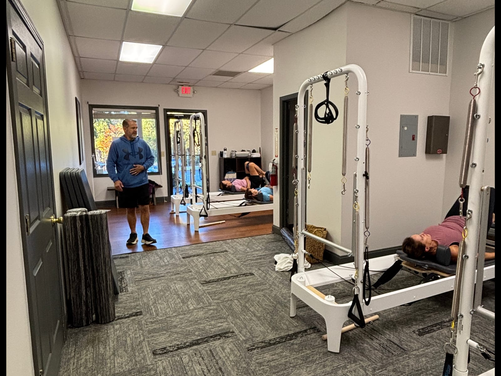 Detail of the Parks Pilates studio interior