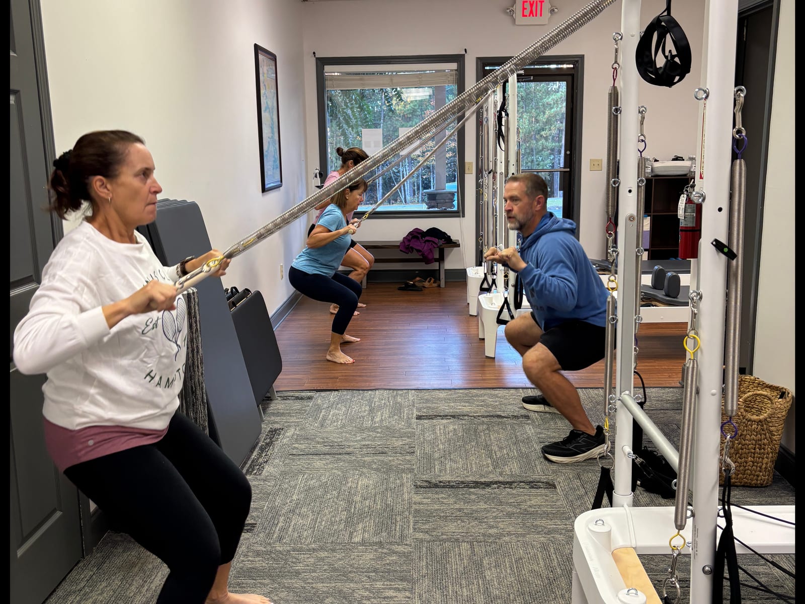 Reformer Pilates class at Parks Pilates in Salem, SC