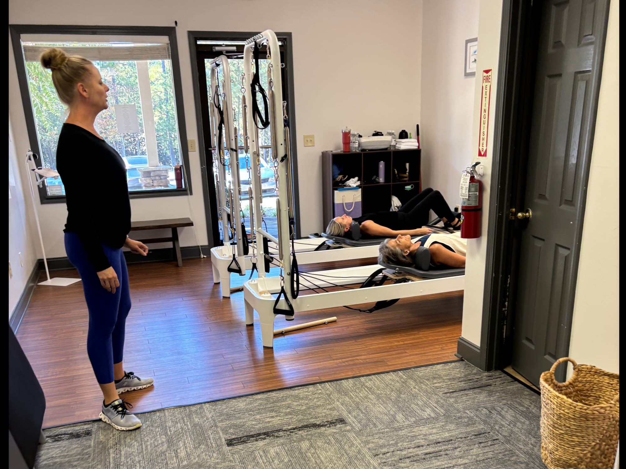 Group reformer Pilates class at Parks Pilates