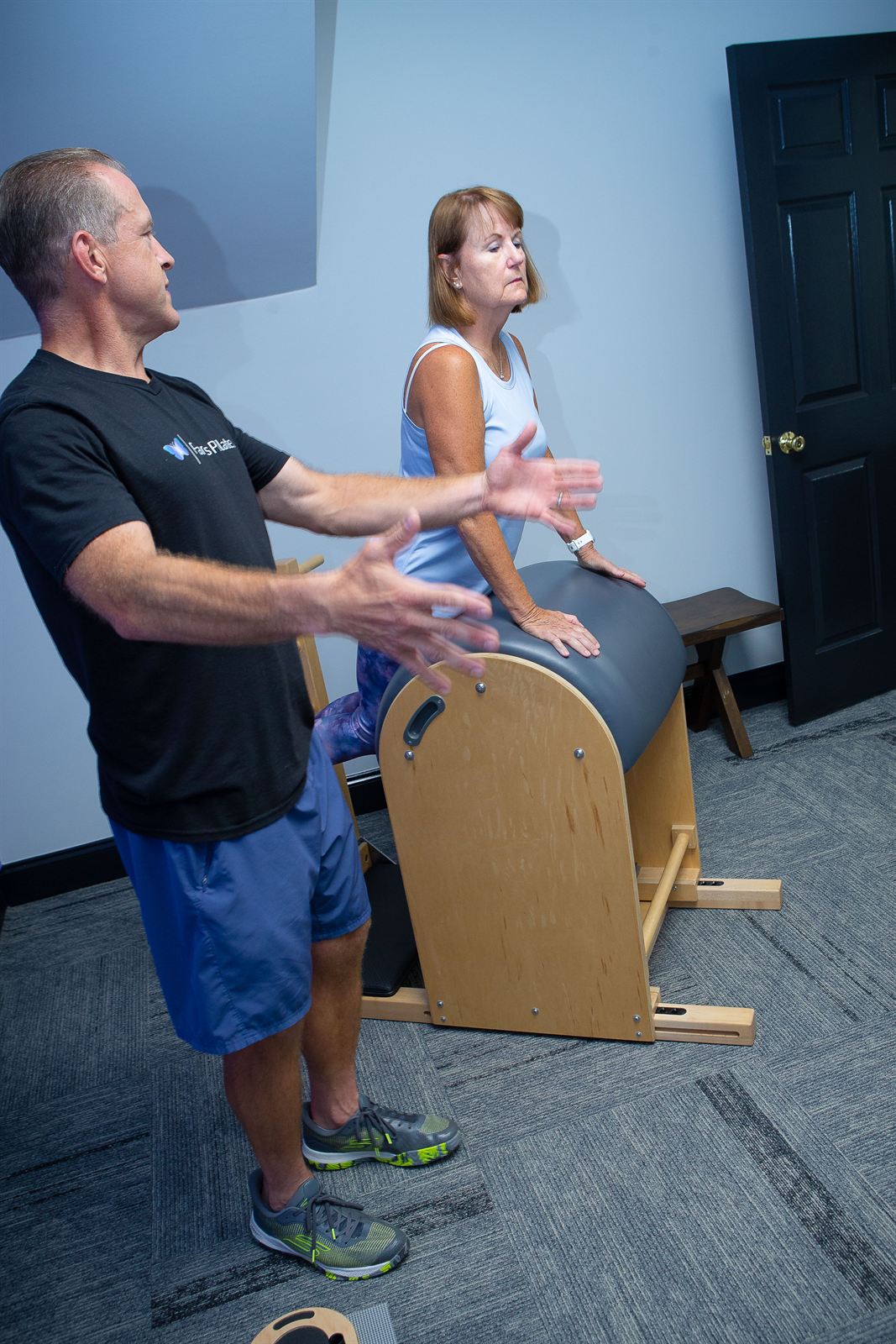 Private session on the ladder barrel at Parks Pilates