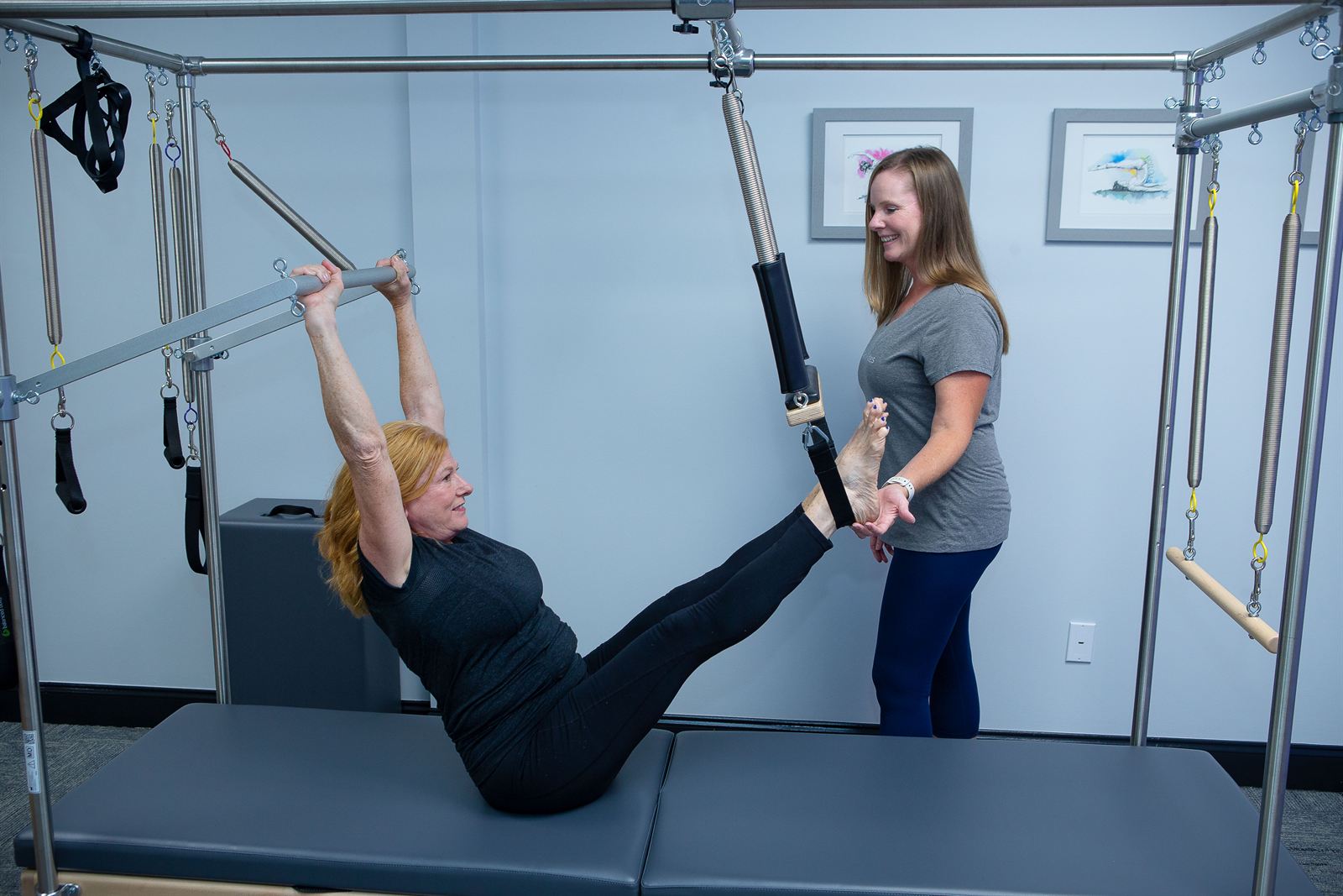 Private Pilates session on the tower at Parks Pilates